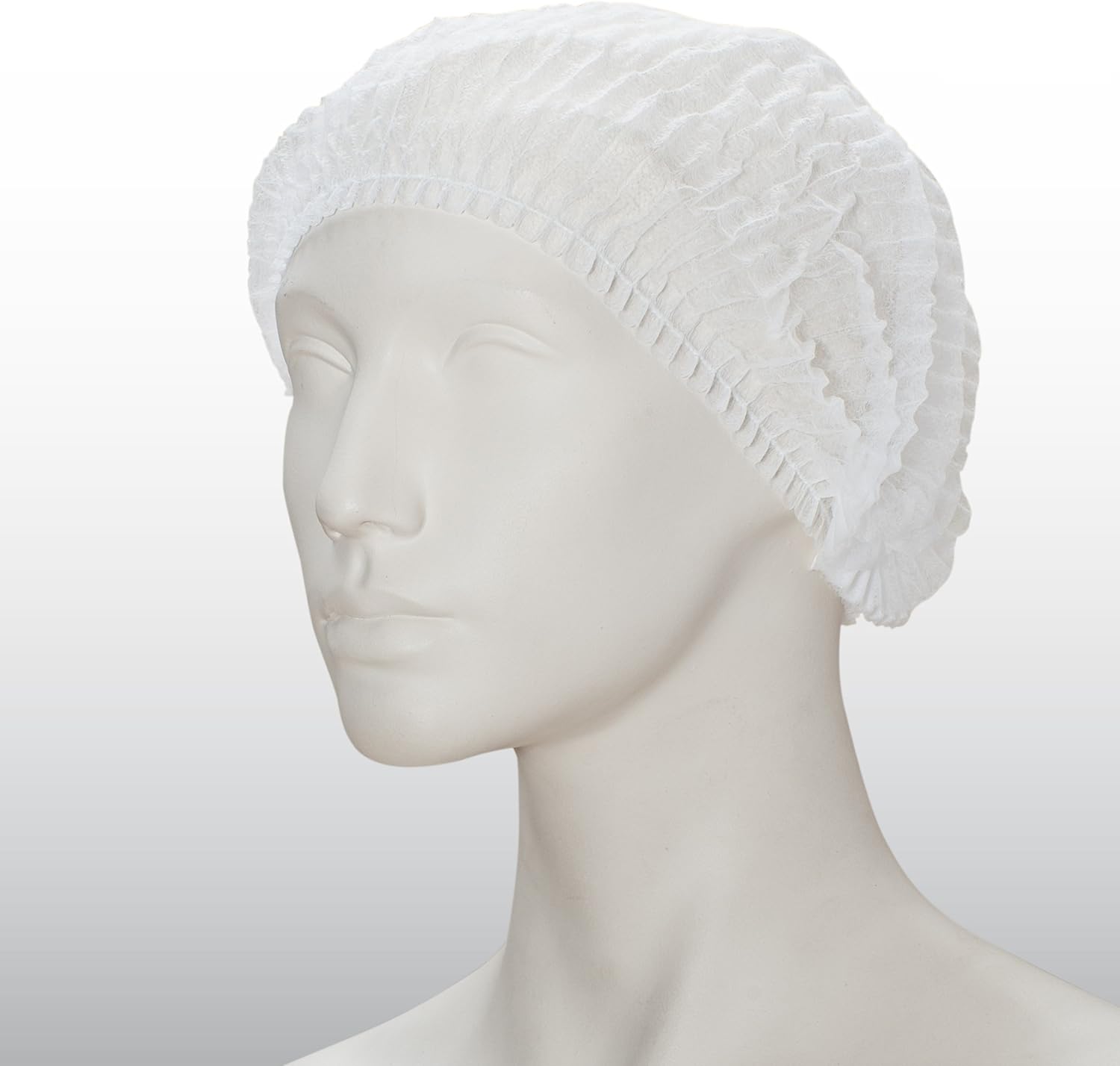 200 Stück Klipphauben weiß im Spenderkarton - Vlies-Haube Clip, Größe L ...